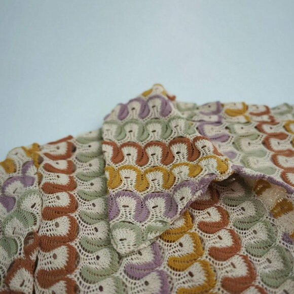 Casual Women's Crochet Hollow Out Deep V-Neck Slit Beach Dress - Picture 6 of 8